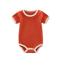 Ribbed Cotton Short-Sleeved Onesie for Newborns (0-12M)