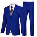 NavySharp Men's Slim Fit 2-Piece Suit - Royal Blue Wedding and Prom Set