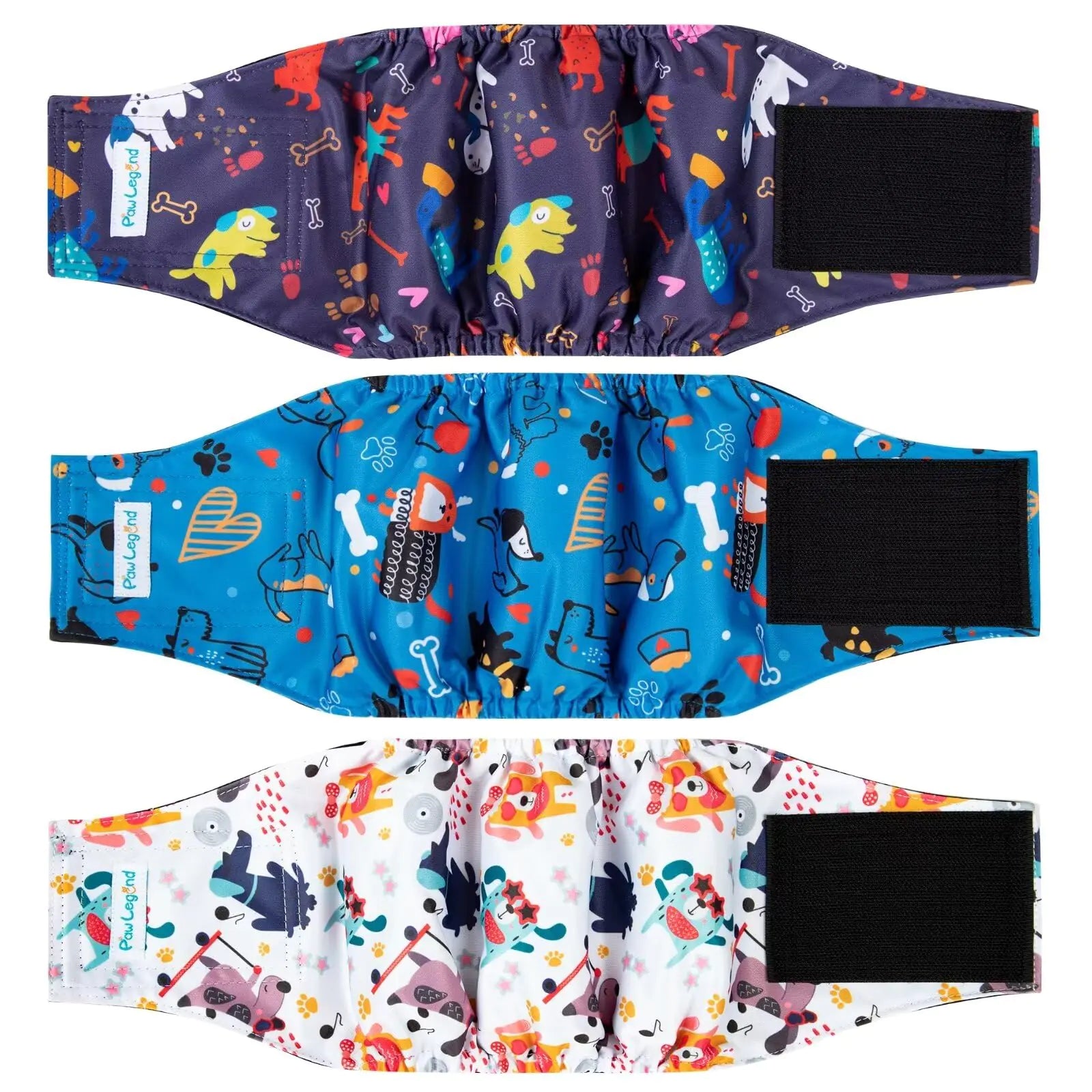 Paw Legend Male Dog Reusable Diapers 3-Pack XL