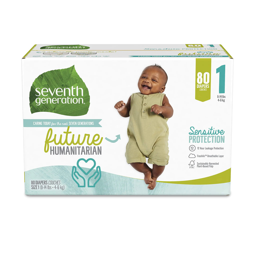 Seventh Generation Baby Diapers Size 1 Sensitive Protection Free & Clear Size 1 80 Count
