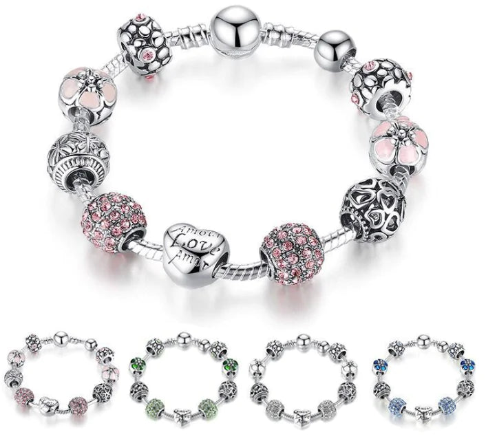 Alloy Bracelet with Diamond Accents