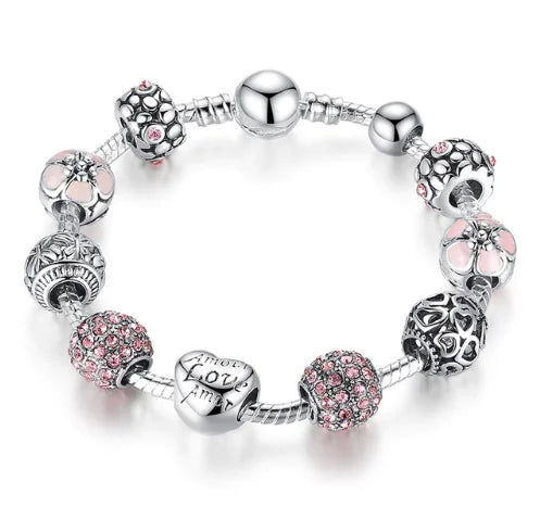 Alloy Bracelet with Diamond Accents