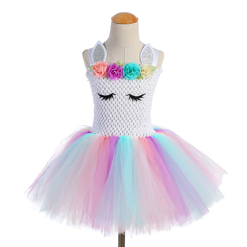 Unicorn Princess Dress for Girls - Party and Performance