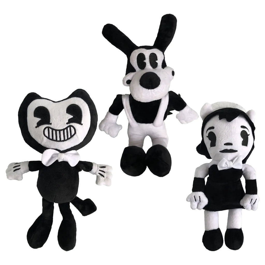 YZONU 3PCS Anime Plush Toys Bendy Doll Cute Game Horror Plush Soft Stuffed Animals Plush Toys for Kids and Game Fans