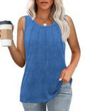 Elegant Sleeveless Blouse for Women 2024 - High Neck, Flowy Fit