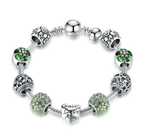 Alloy Bracelet with Diamond Accents