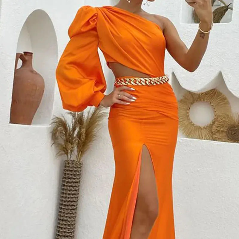 2024 Chic One-Shoulder Evening Gown