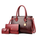 Ladies' Trio Crocodile Handbag Set