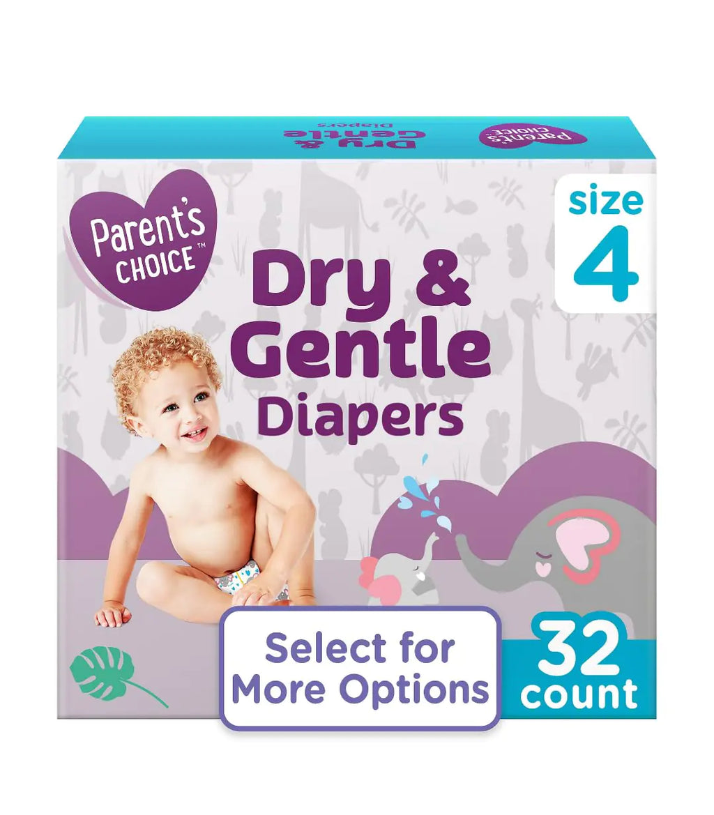 Parent's Choice Soft & Dry Diapers Size 4 - 32 Pack