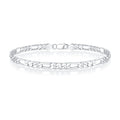 Sterling Silver Figaro Bracelet for Men 8.5"