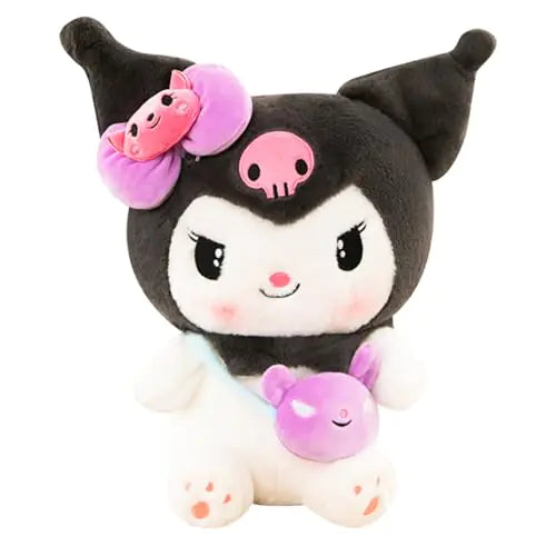 15.7" Cute Anime Plush Doll Lovely Plush Stuffed Animal Anime Cute Soft Plush Figure Toy Pillow Plush Gift Filler Birthday Gift for Kids (Kuro)