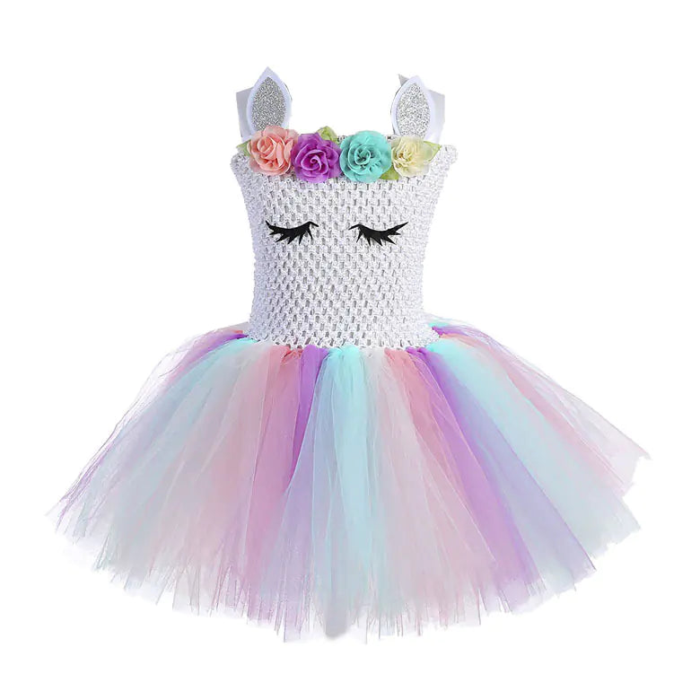 Unicorn Princess Dress for Girls - Party and Performance