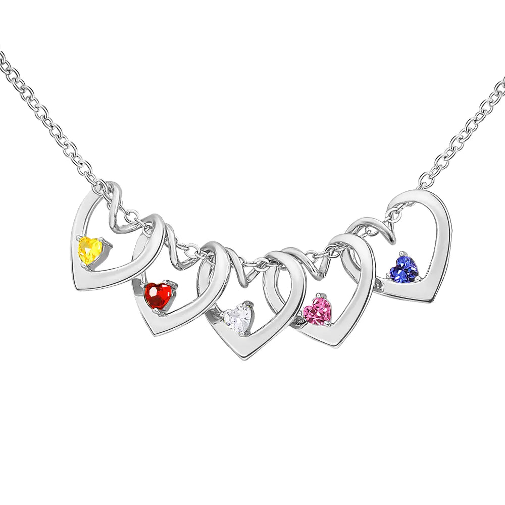 Elegant Steel & Diamond Heart Bracelet