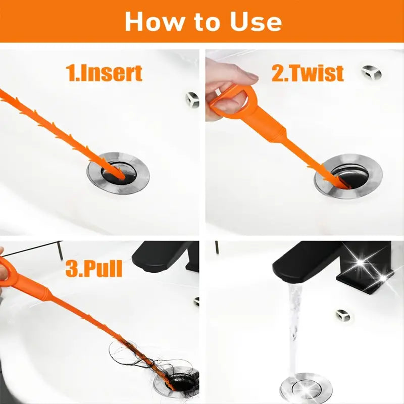 20-Inch Hair and Debris Drain Cleaner - 6 Piece Kit
