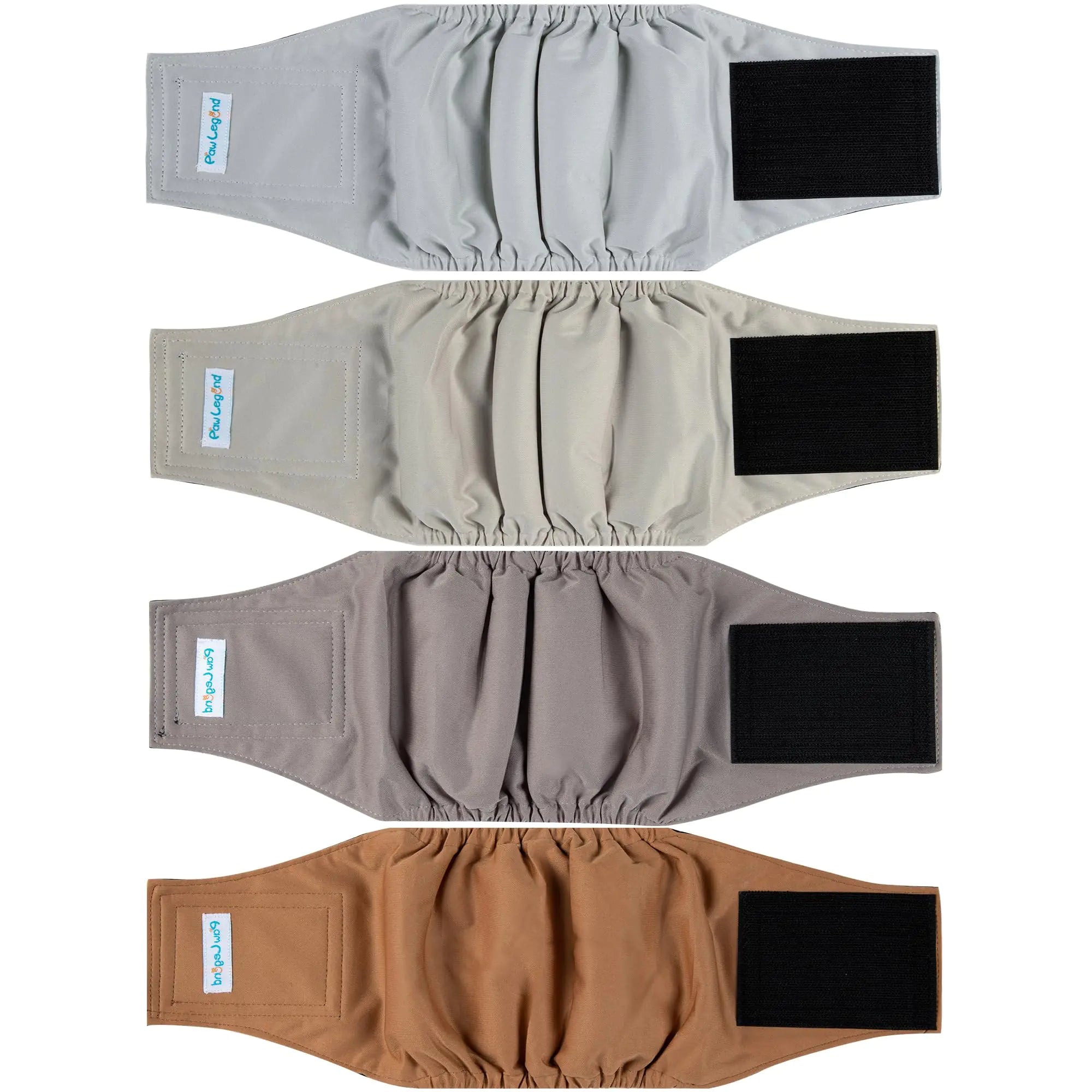 Paw Legend Reusable Male Dog Diapers 4-Pack Small