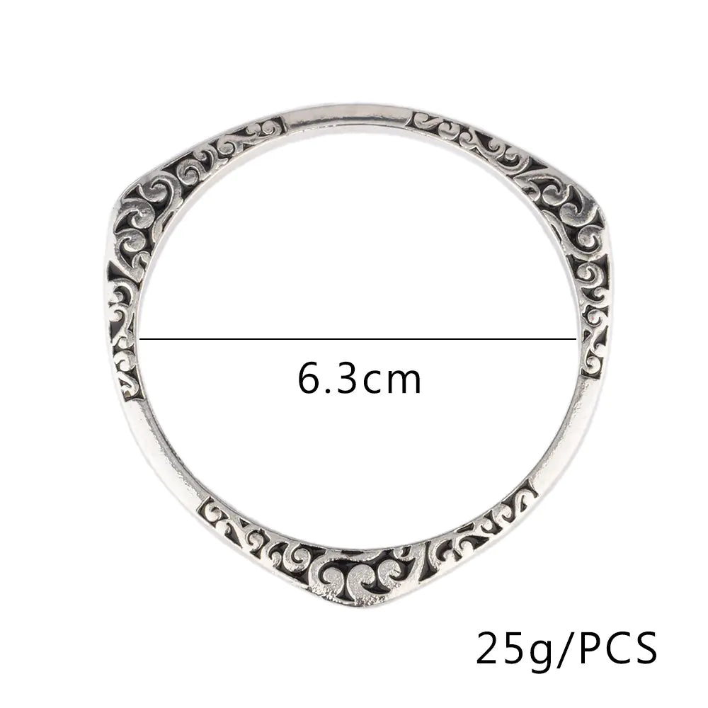 Vintage Floral Design Thai Silver Bracelet (Elegant)
