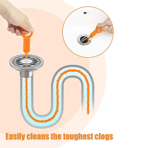 20-Inch Hair and Debris Drain Cleaner - 6 Piece Kit