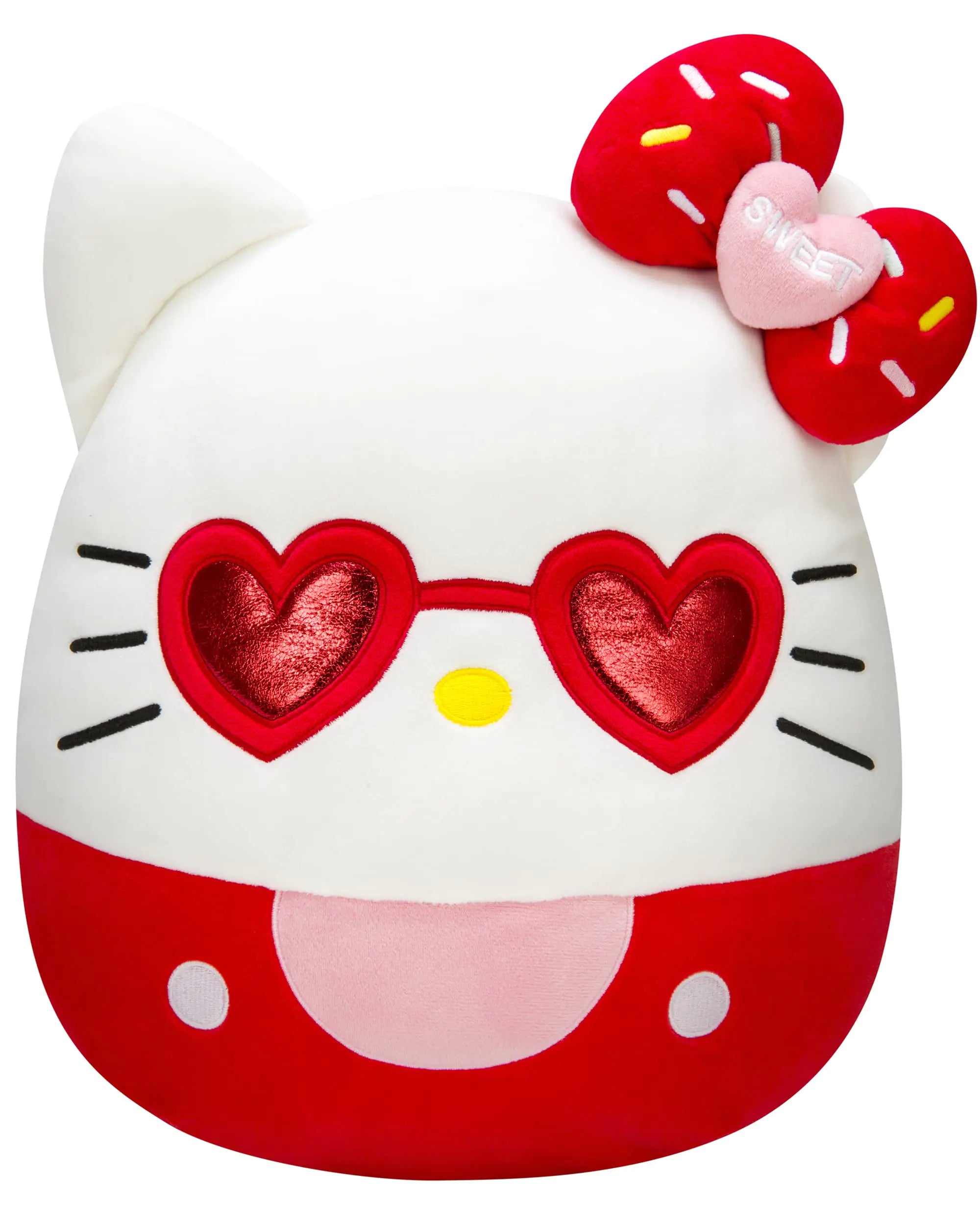 Squishmallows Hello Kitty with Red Glasses 14-Inch Plush - Sanrio Ultrasoft Stuffed Animal Large Plush Toy Official Kellytoy Plush