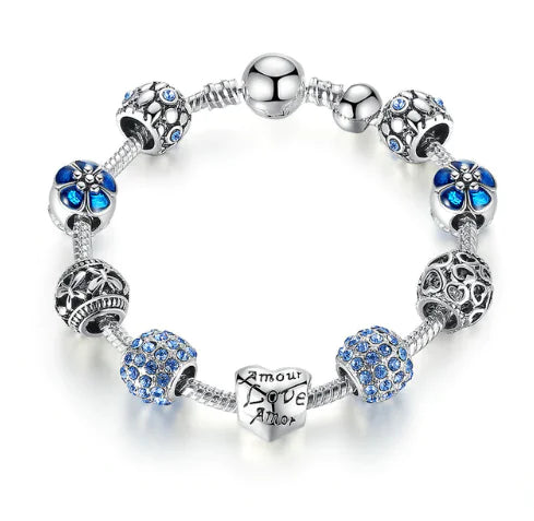 Alloy Bracelet with Diamond Accents